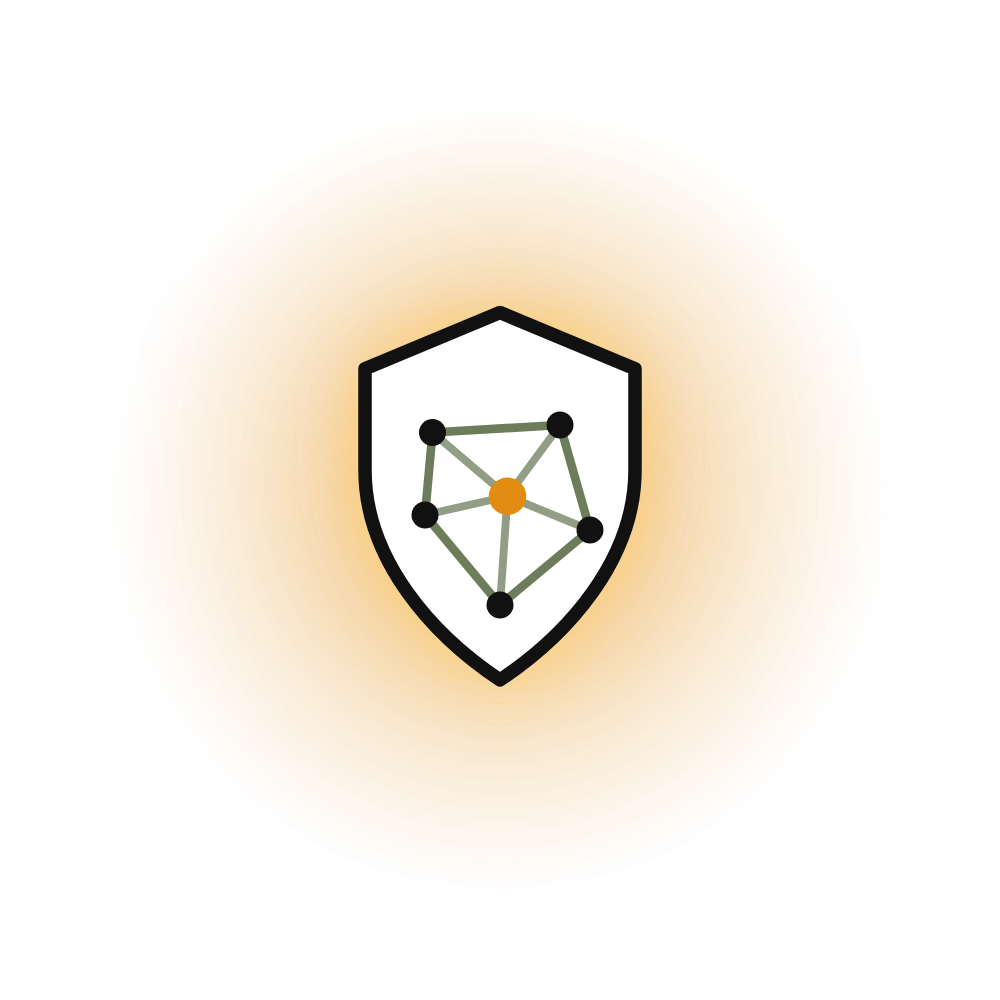 Cyberkom Schild als Symbol für Netzwerksicherheit